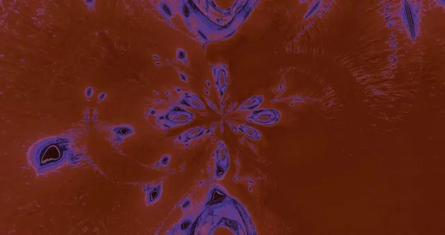 Tunnel Néon Rouge Bleu Kaléidoscope Écran de Veille 4K UHD 60fps VJ Loop