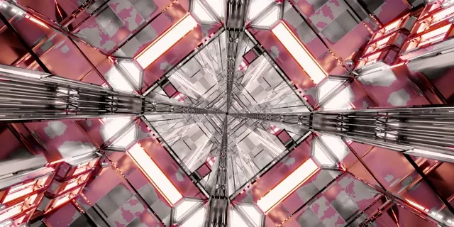 Neon Tunnel Pulang Diamond Grid VJ Loop 2:1 Univisium 60fps Screensaver