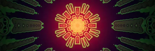 neon tunnel red diamond vortex 3:1 triple wide 60fps vj loop screensaver