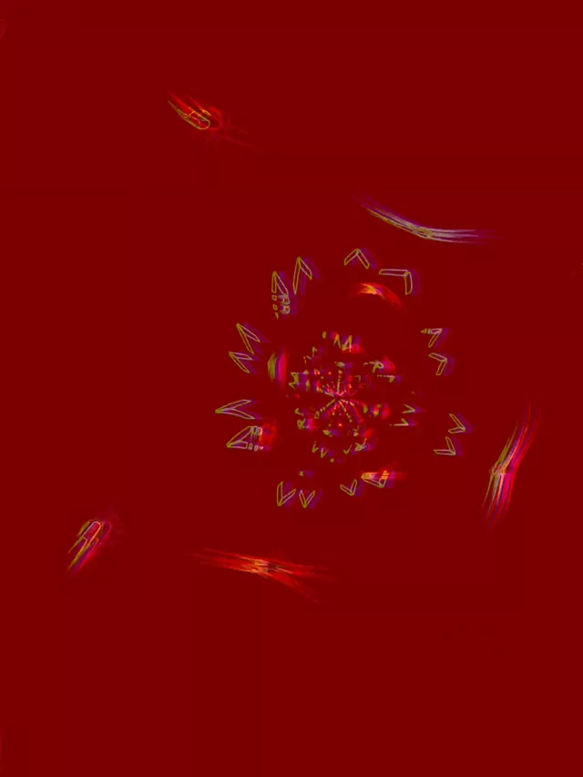 Neonowy Tunel Fraktalny Kalejdoskop Wybuch VJ Loop 3:4 iPad Pionowy 60fps Wygaszacz Ekranu