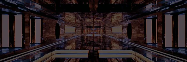 Neon tunnel red geometric 3:1 triple wide 60fps screensaver vj loop