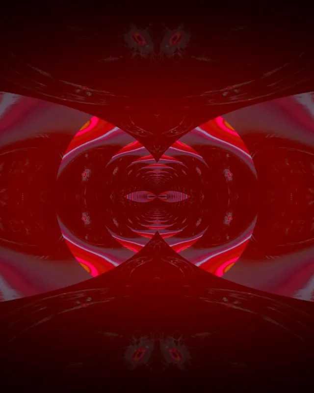 neon tunnel red geometric kaleidoscope 4:5 instagram 60fps screensaver live wallpaper