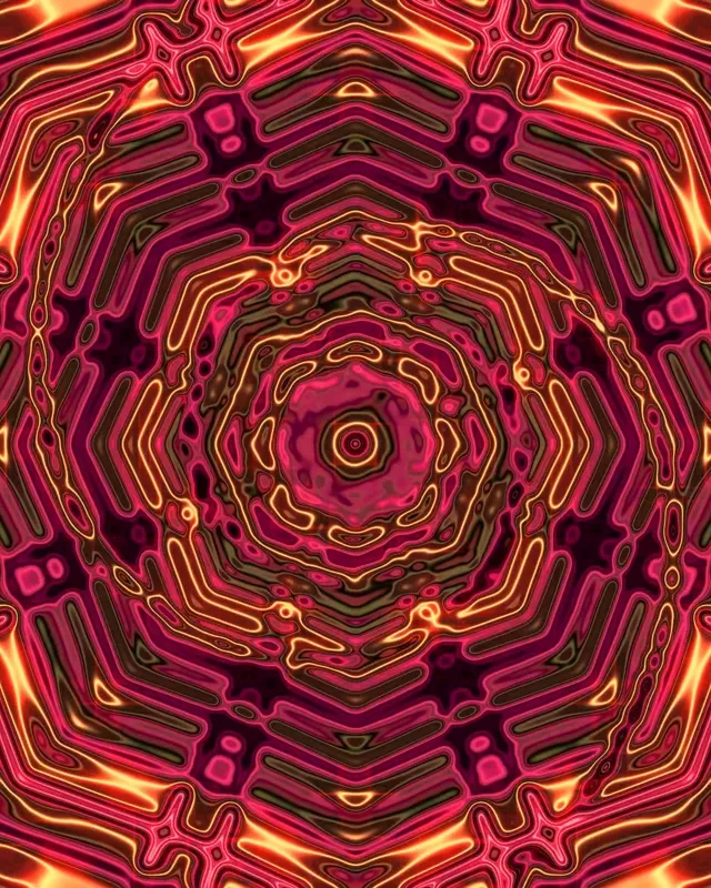 Neon Tunnel Fractal Mandala VJ Loop 4:5 Instagram 60fps Näytönsäästäjä