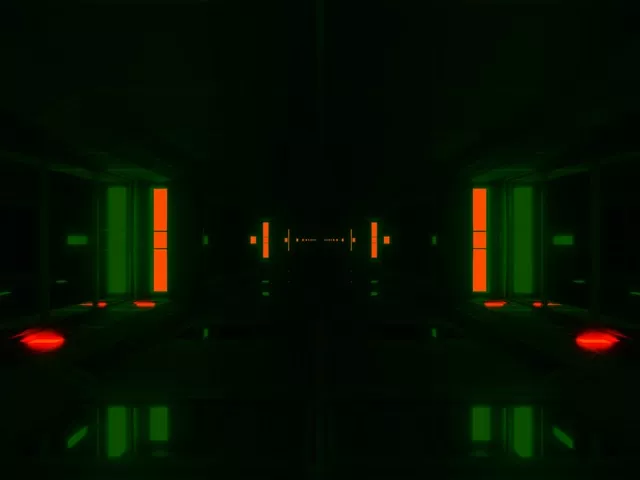 نفق نيون أحمر أخضر 60fps 4:3 كلاسيكي شاشة توقف VJ Loop