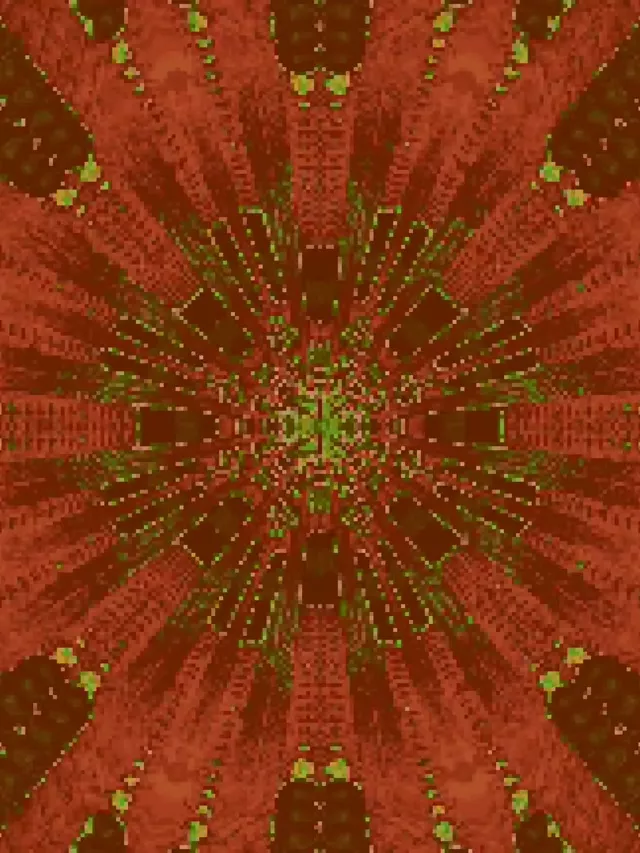 霓虹隧道紅綠碎形爆發 VJ Loop 3:4 iPad 肖像 60fps 螢幕保護程式