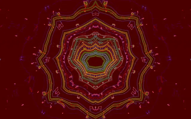 霓虹隧道万花筒曼陀罗 VJ循环 16:10 MacBook 60fps 屏保