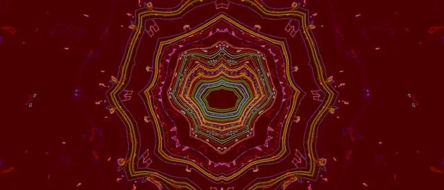 Tunel Neon Vorbull Kaleidoskop 21:9 Ultrawide 60fps Mbrojtës Ekrani VJ Loop