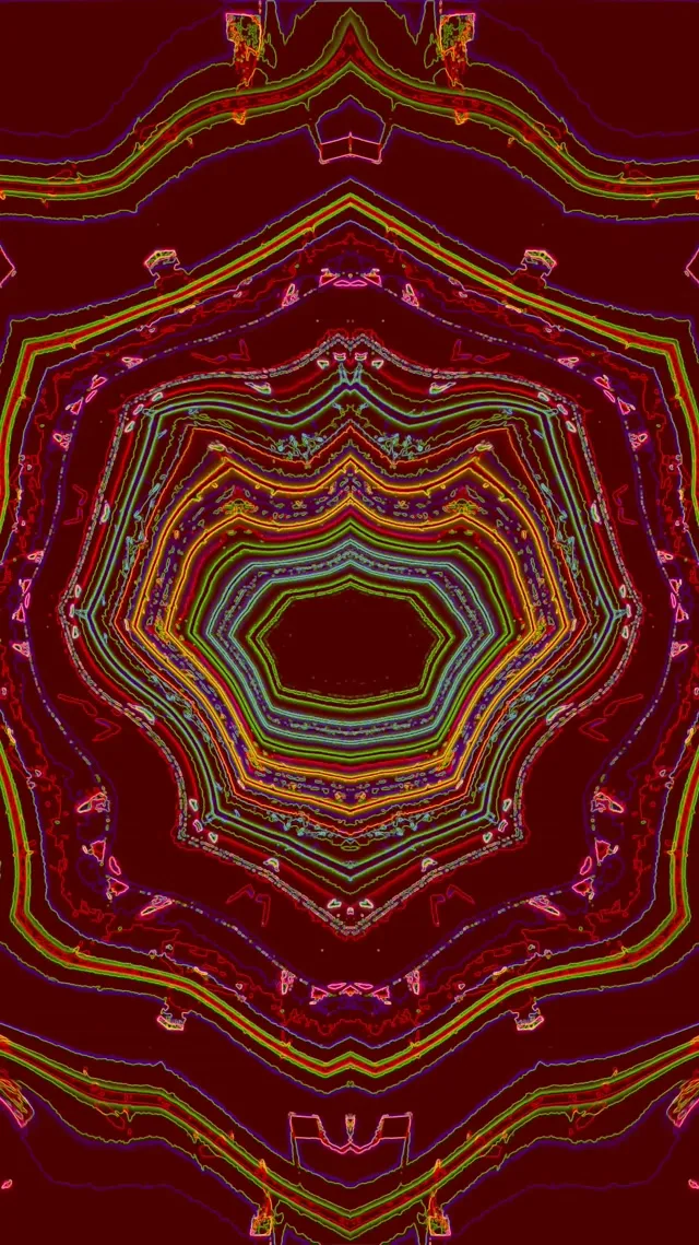 Soiléan Neon Tonail Kaleidoscope Vortex 9:16 Reels 60fps Scáileánsábháil Vj Loop