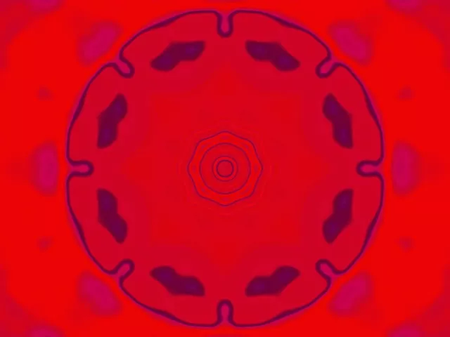 ネオントンネル赤マンダラ渦 VJループ 4:3 クラシック 60fps スクリーンセーバー