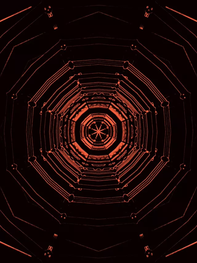 Neon Tunnel Pulang Octagon Vortex VJLoops 60fps 3:4 iPad Portrait Screensaver