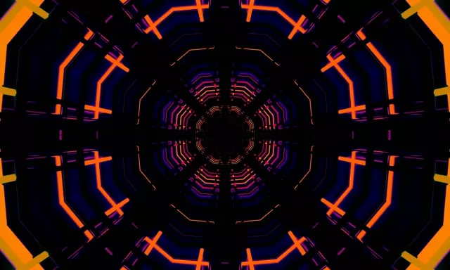 Túnel Neon Grade Octógono VJ Loop 60fps 5:3 Wide Protector de Pantalla