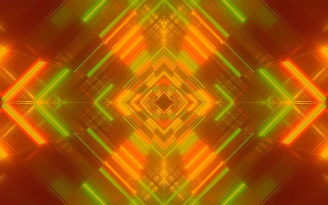 Tunnel Néon Diamant Vortex VJLoops 60fps 16:10 MacBook Économiseur d'écran