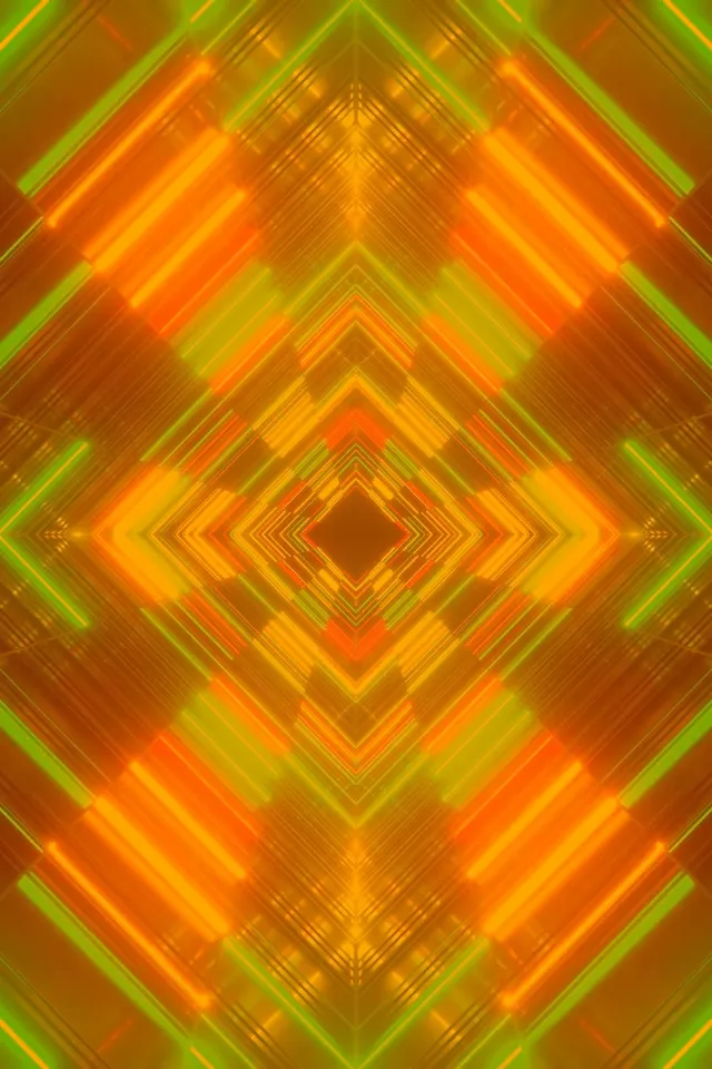 नियॉन टनल डायमंड वॉर्टेक्स VJ Loop 2:3 फोटो पोर्ट्रेट 60fps स्क्रीनसेवर