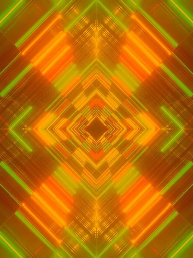 Neon Alagút Gyémánt Örvény VJ Loop 3:4 iPad Álló 60fps Képernyővédő