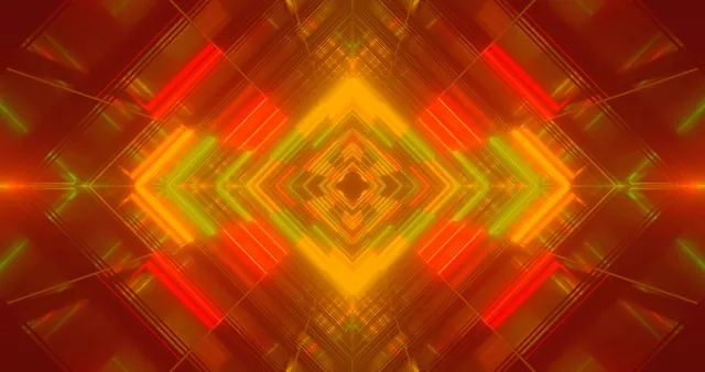 Túnel Neón Vermello Laranxa Protector de Pantalla 4K UHD 60fps VJ Loop protector de pantalla pc