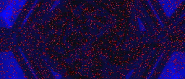 Neon Tunel Crveni Čestica Roj 21:9 Ultrawide 60fps Čuvar Ekrana VJ Loop