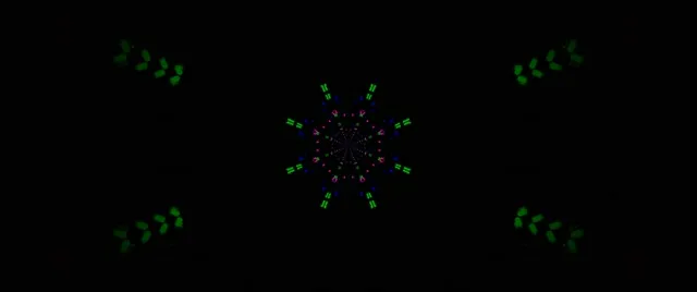 Neonowy Tunel Kalejdoskop Gwiazda Wybuch 2.39:1 Cinemascope 60fps Wygaszacz Ekranu VJ Loop