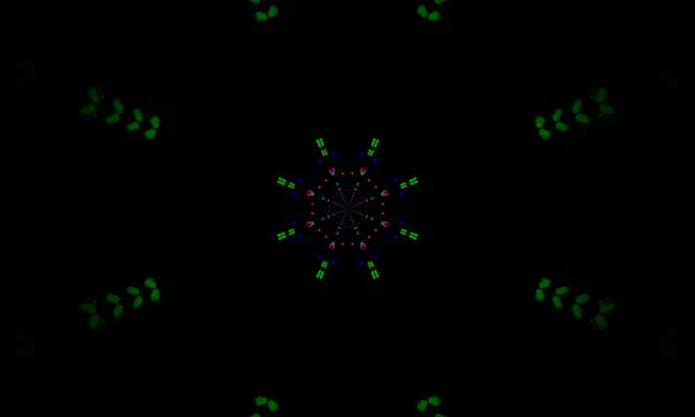 Neon Tunnel Kaleidoskop Yıldız Patlaması 5:3 Geniş 60fps Ekran Koruyucu VJ Loop