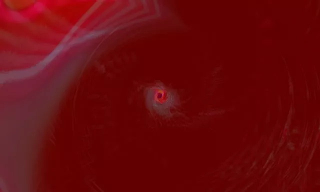 Neon Tunnel Red Spiral Vortex 60fps Screensaver 5:3 Wide VJ Loop