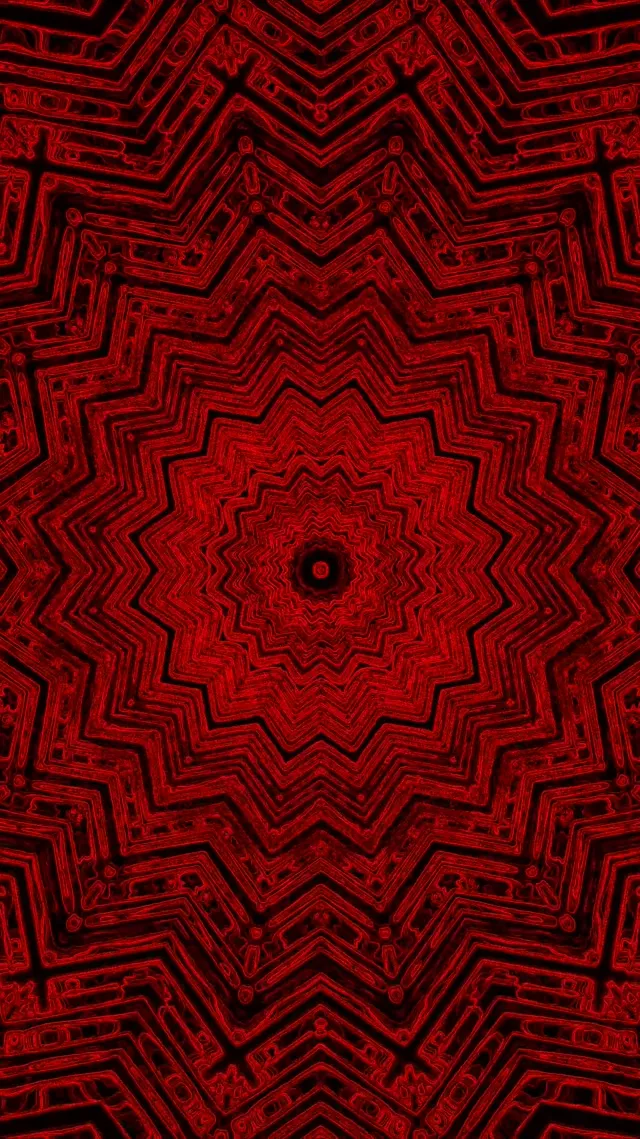 नियॉन टनल रेड स्टार मंडाला VJLoops 9:16 Reels 60fps स्क्रीनसेवर