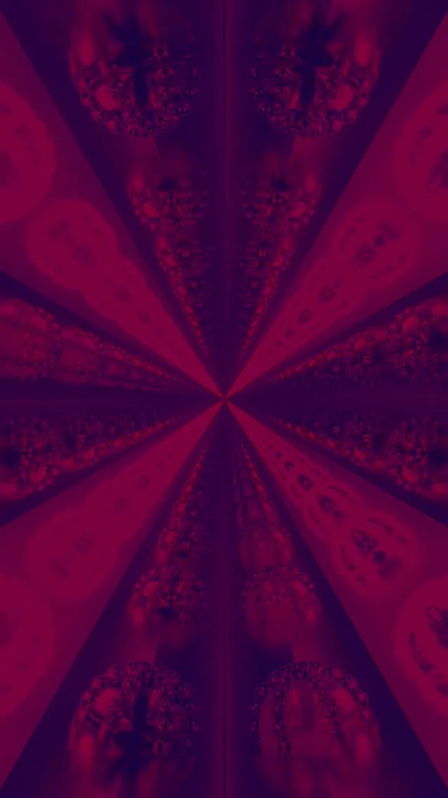 Crimson Fractal Neon Tunnel | 9:16 Reels | 60fps VJ Loop Screensaver