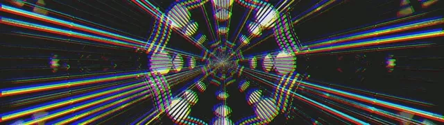 Neon Tunnel RGB Glitch Ekraanisääst 32:9 Ülilai 60fps VJ Loop