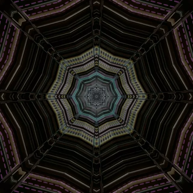 霓虹隧道螢幕保護程式 1:1 正方形 60fps 暗色幾何 VJ Loop