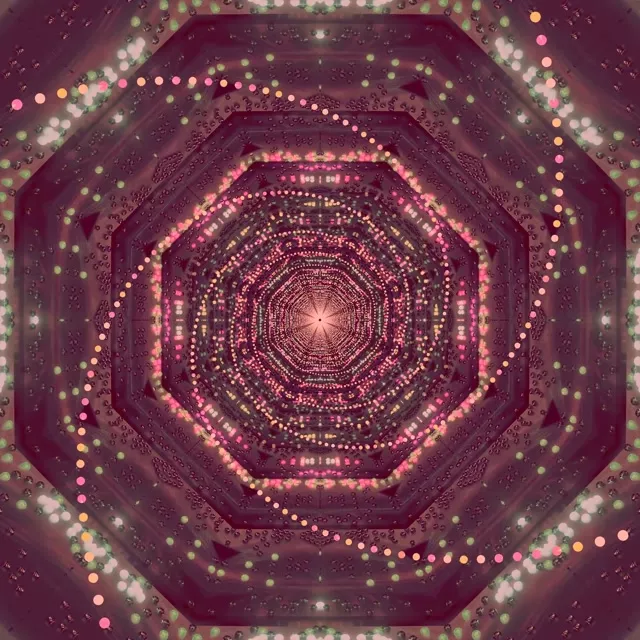 Neon Tunnel Screensaver 1:1 Square 60fps Pink Tuldok VJ Loop PC Laptop