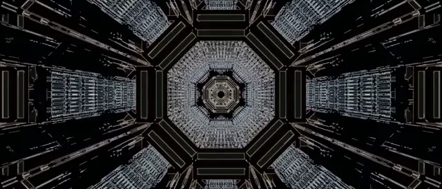 Neon Tunel Šetrič Obrazovky 21:9 Ultrawide 60fps Osemuholník Tmavý VJ Loop