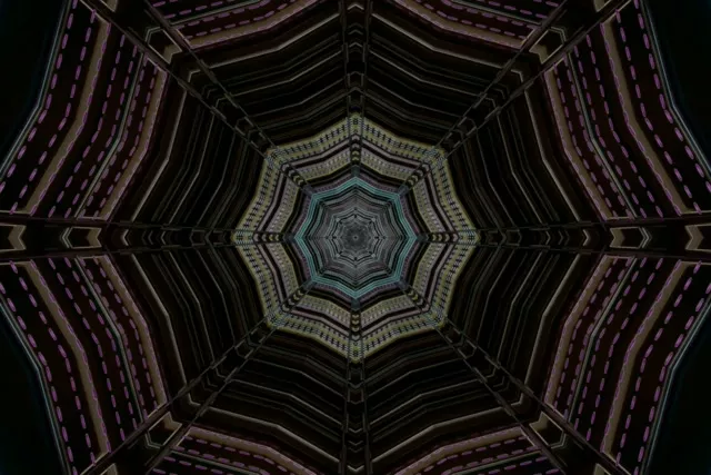 Neonový Tunel Spořič 3:2 Surface 60fps Fialový Geometrický VJ Loop PC