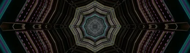 Neon Tunnel Bildschirmschoner 32:9 Super Ultrawide 60fps Dunkel Geometrisch VJLoop