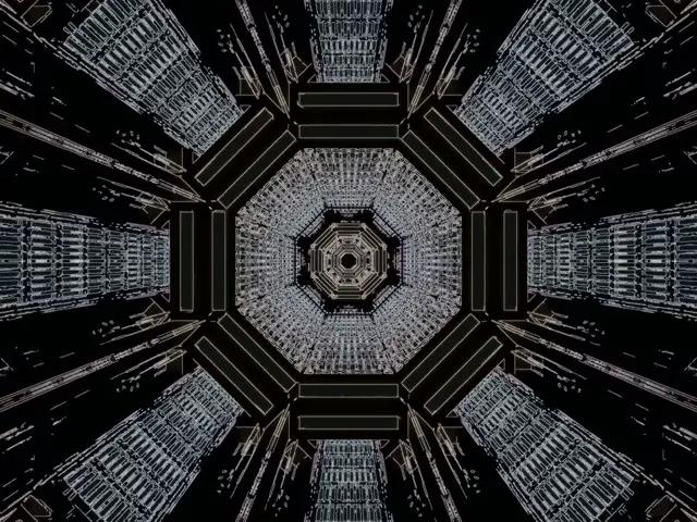 霓虹隧道屏保 4:3 Classic 60fps Dark Octagon VJ Loop PC