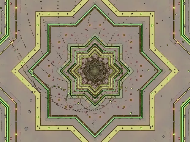 霓虹隧道螢幕保護程式 4:3 經典 60fps 綠色星型圖案 VJ Loop PC