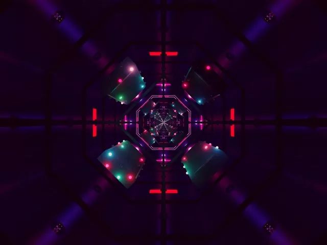 霓虹隧道螢幕保護程式 4:3 經典 60fps 紫紅 VJ Loop PC