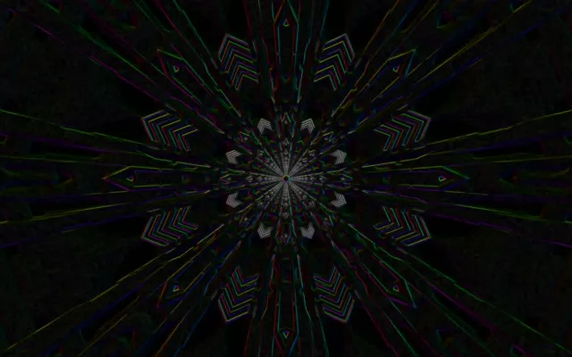 16:10 Macbook Neon Tunnel Screensaver - Kaleidoscope Vortex 60fps