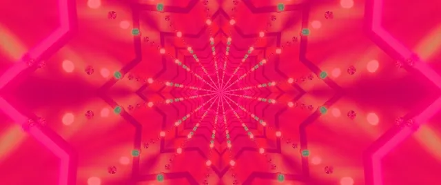 Neon Tunnel Pink Mandala VJ Loop 2.39:1 Cinemascope 60fps Screensaver