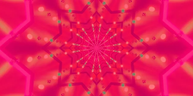 Neon Tunnel Pink Kaleidoscope VJ Loop 2:1 Univisium 60fps Screensaver
