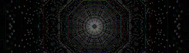 Neon Tunnel Hexagon Vortex Loop 32:9 Ultrawide 60fps Screensaver