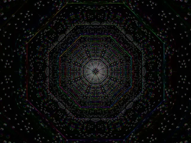 Neon Tunnel VJ Loop Spiraling Kaleidoscope 4:3 Classic 60fps Screensaver