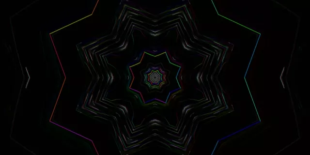 Neon Tunnel VJ Loop Fractal Kaleidoscope 2:1 Univisium 60fps Screensaver