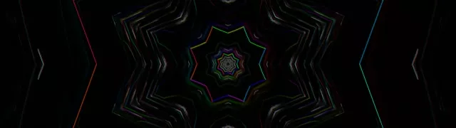 32:9 Ultrawide Neon Tunnel Kaleidoscope VJ Loop 60fps Screensaver