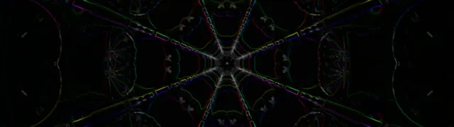 Kaleidoscope Neon Tunnel VJ Loop 32:9 Ultrawide 60fps Screensaver