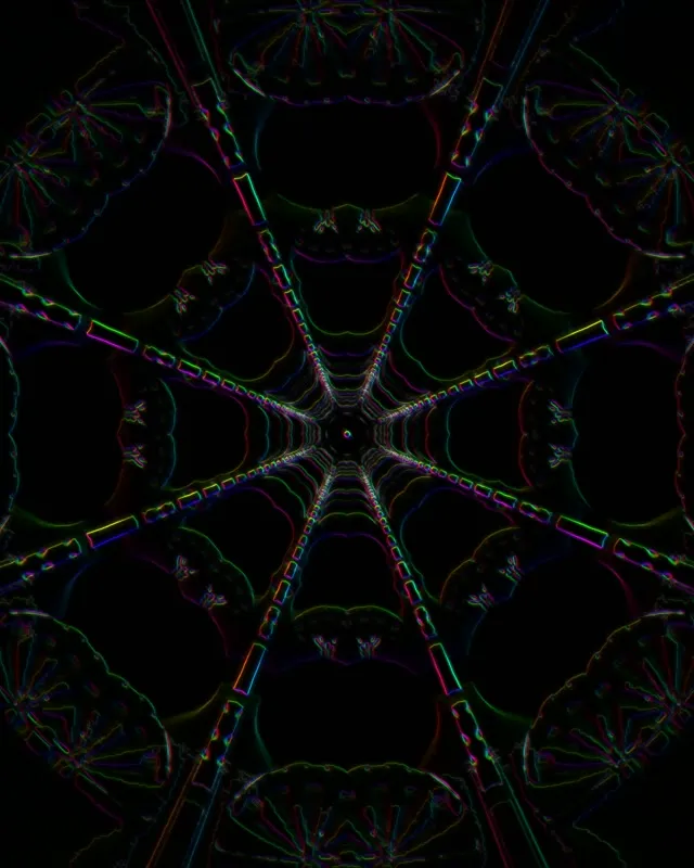 Neon Tunnel Kaleidoscope Vortex 4:5 Instagram 60fps Screensaver VJ Loop