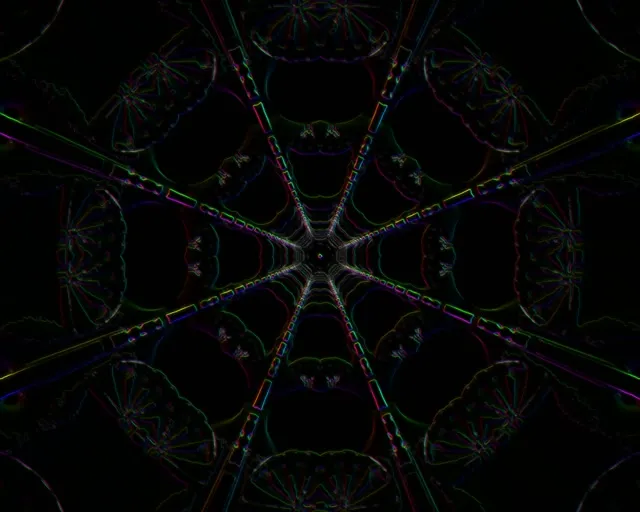 Neon Tunnel VJ Loop 5:4 Industrial 60fps Screensaver Kaleidoscope Web