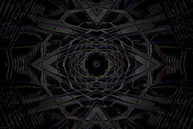 Neon Tunnel Kaleidoscope Eye VJ Loop 60fps 3:2 Screensaver
