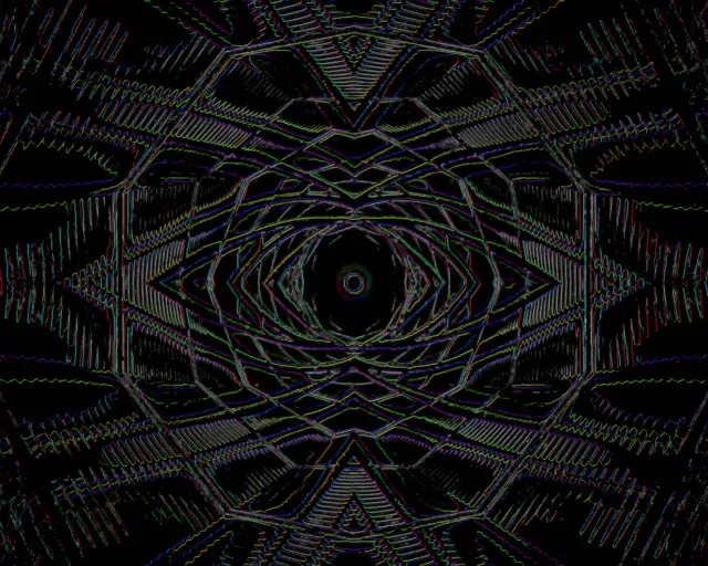 5:4 Industrial Neon Tunnel VJ Loop 60fps Screensaver Kaleidoscope