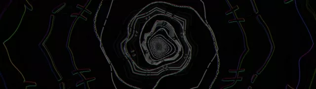 Neon Tunnel Spiraling Octagon VJ Loop 32:9 60fps Screensaver