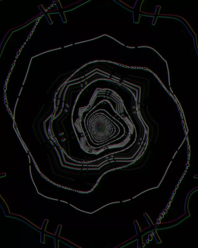 Neon Tunnel VJ Loop 4:5 Instagram 60fps Spiraling Octagon Screensaver
