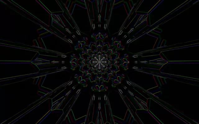 16:10 Macbook Neon Tunnel Kaleidoscope VJ Loop 60fps Screensaver