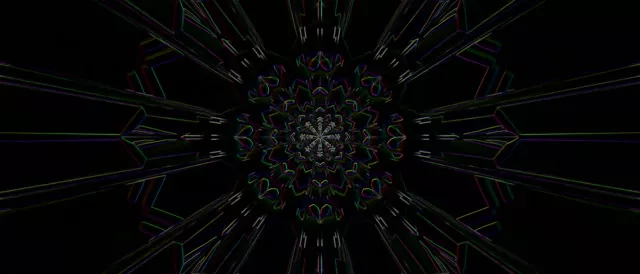 Neon Tunnel Fractal Kaleidoscope 21:9 Ultrawide 60fps Screensaver Loop